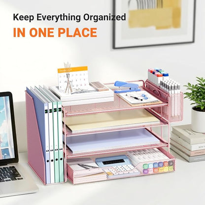 OPNICE Desk Organizer, 4-Tier Desktop File Organizer - Image 7