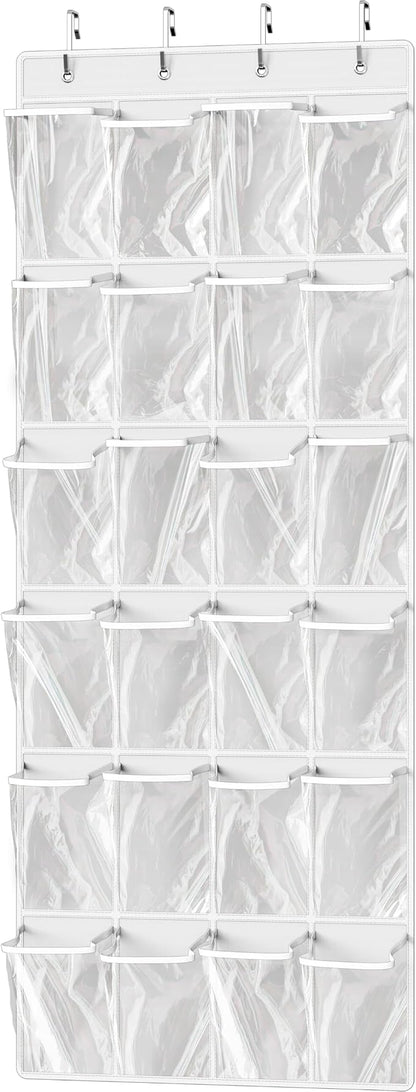 Simple Houseware 24 Pockets Large Clear Pockets Over The Door Hanging Shoe by SimpleHouseware