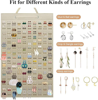 Earrings Organizer, Hanging Earring Holder Holds Up to 300 Pairs, Stud Earring - Image 3