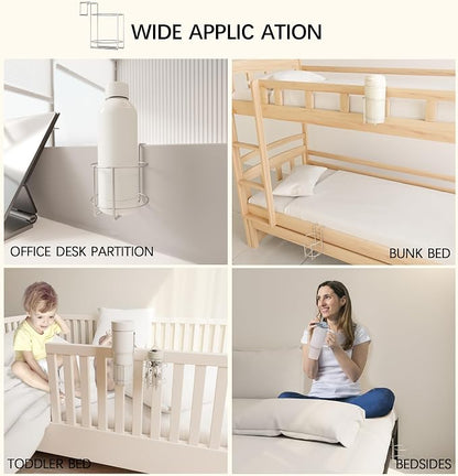 Cup Holder for Bed Drink Holder Water Bottle/Glass Organizer for Wood Dorm Room - Image 7