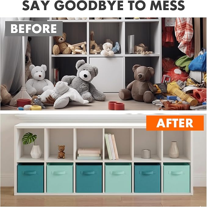 ShellKingdom Storage Bins, Foldable Fabric Storage Cubes And Cloth Storage - Image 7