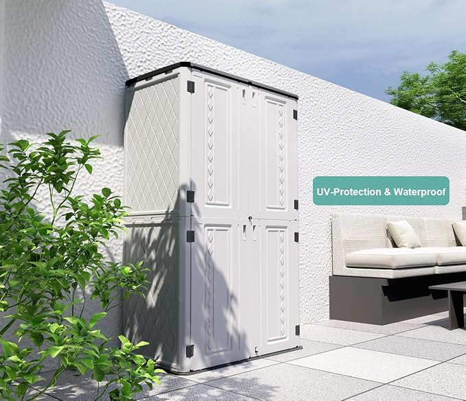 Outdoor Storage Shed, KINYING Outdoor Storage Cabinet Waterproof - Image 3