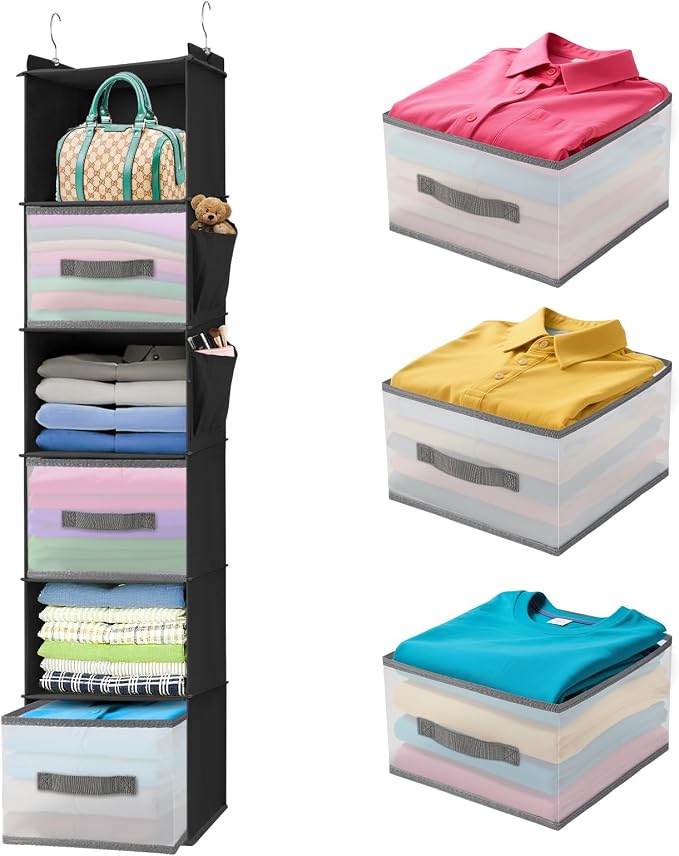 6-Tier Hanging Closet Organizer by BIEBOS