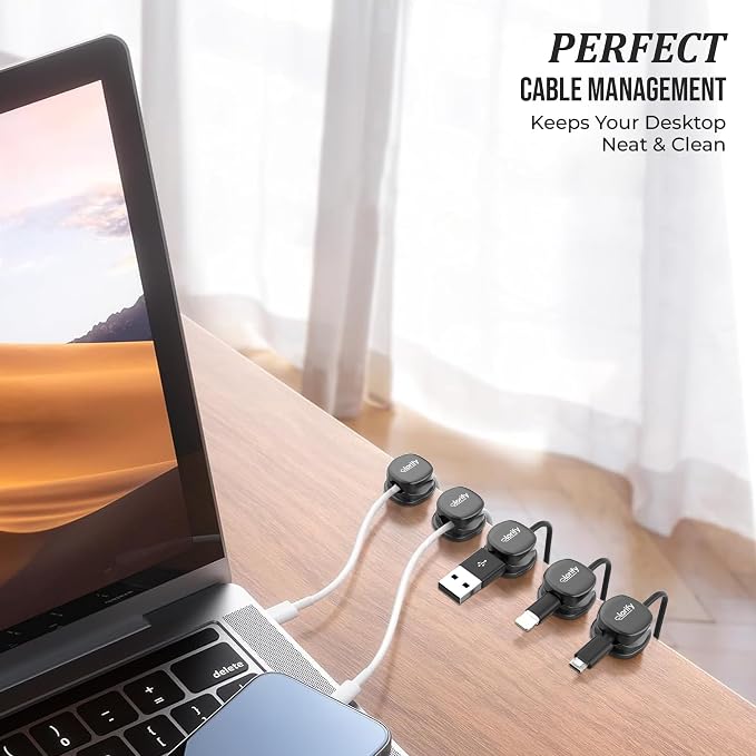 12 Pack Spring Cable Clips, Charging Cord Clips - Image 7