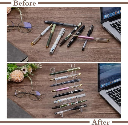 UNICRAFTALE 8-Slots Acrylic Pen Holder Clear Pen Display Stand Holder Makeup - Image 2