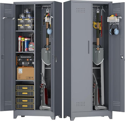 Broom Closet Storage Cabinet, Steel Locking Cabinet by STEELIST