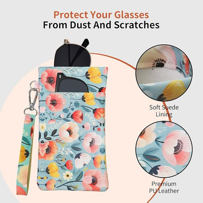 Double Eyeglass Case Soft Dual Glasses Case - Image 3