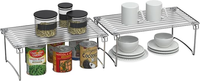 Deco Brothers Stackable Cabinet Shelf Organizer, 2 Pack - Image 2