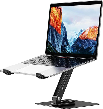 BESIGN LS12 Laptop Stand with 360° Rotating Base, Ergonomic Adjustable Notebook by BESIGN