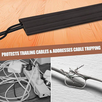 Floor Cord Cover Self Adhesive Cord Hider, 3.3FT Cable Management, Extension - Image 6