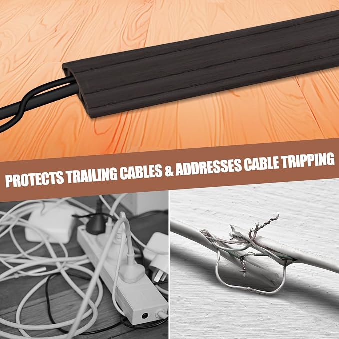 Floor Cord Cover Self Adhesive Cord Hider, 10FT Cable Management, Extension - Image 6