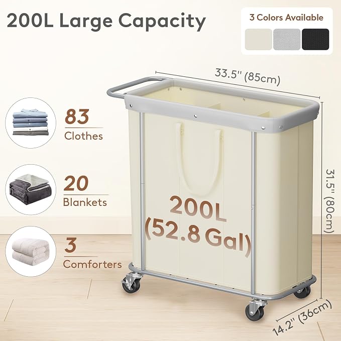 Lifewit 200L Large Laundry Basket - Image 2