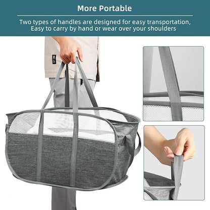 Collapsible Laundry Baskets, Tear Proof Pop Up Laundry Hamper - Image 6