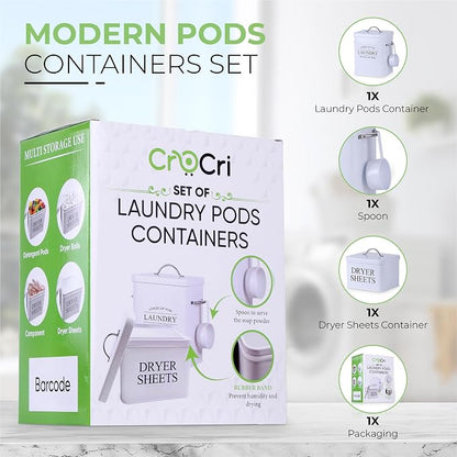 Metal Laundry Detergent Container Set - Image 2
