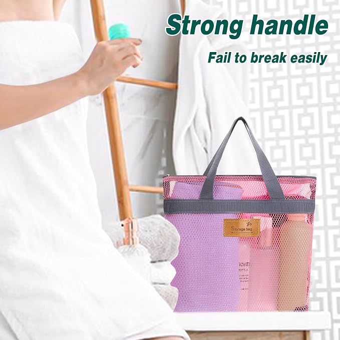 KALIONE Portable Gym Shower Bag, Mesh Shower Caddy Bag, Quick Dry Hanging - Image 4
