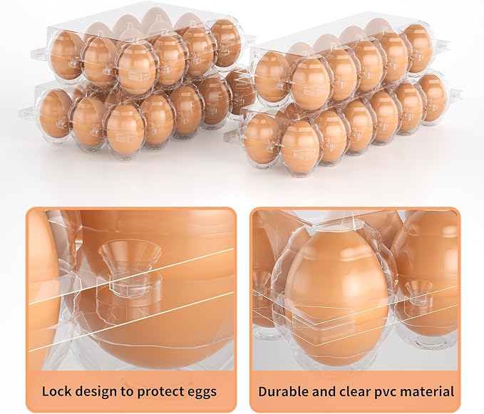 Egg Cartons Cheap Bulk, 60 Pack Egg Cartons Reusable 10 Count, Chicken - Image 4