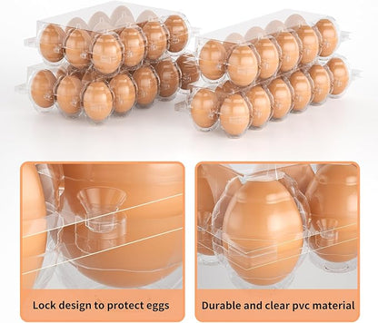 Egg Cartons Cheap Bulk 100 Pack, 1 Dozen Plastic Egg Carton - Image 4