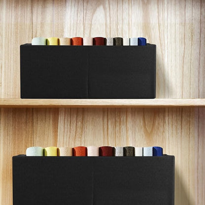 Fabric Storage Bin 3 Pack Foldable Cotton Linen Storage Basket - Image 8