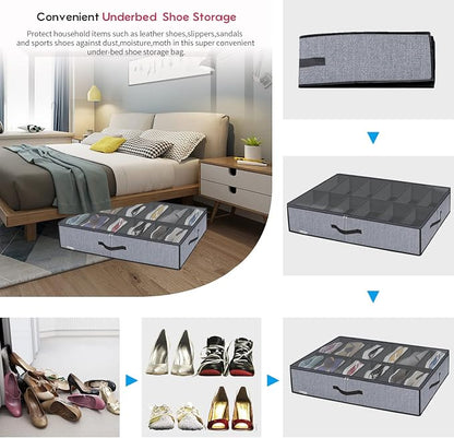 Onlyeasy Large Under Bed Shoe Organizer - Image 5