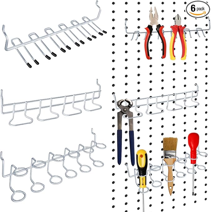 MDEOOSKY Stainless Steel Pegboard Tool Organizer Set, Heavy Duty Screwdriver & by MDEOOSKY