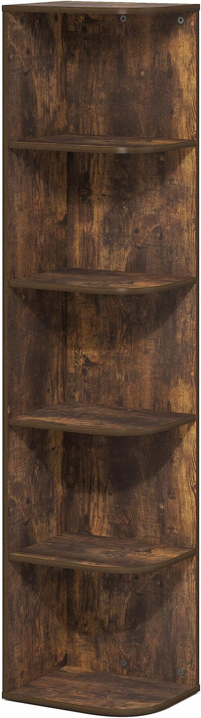 Furinno PASIR Book Shelf, 5-Tier Corner Bookshelf - Image 7