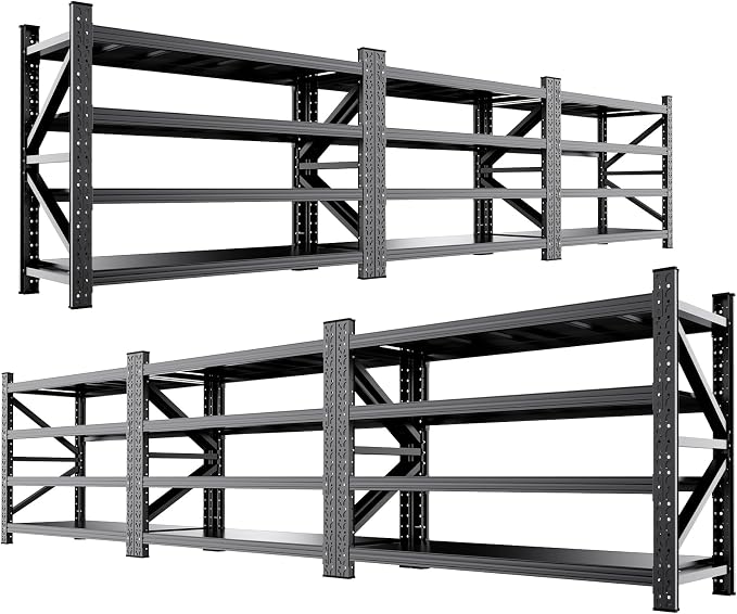 6 Set 6000LBS Heavy Duty Storage Shelves, Rust Proof Large Metal Storage Rack by AXASIIO