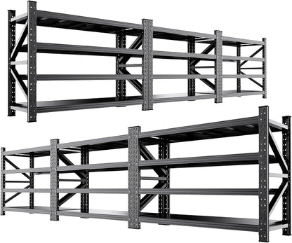 6 Set 6000LBS Heavy Duty Storage Shelves, Rust Proof Large Metal Storage Rack by AXASIIO