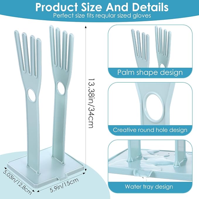 Kitchen Gloves Holder Mitten Dryer Reusable Rubber Glove Clothes Drying Rack - Image 2