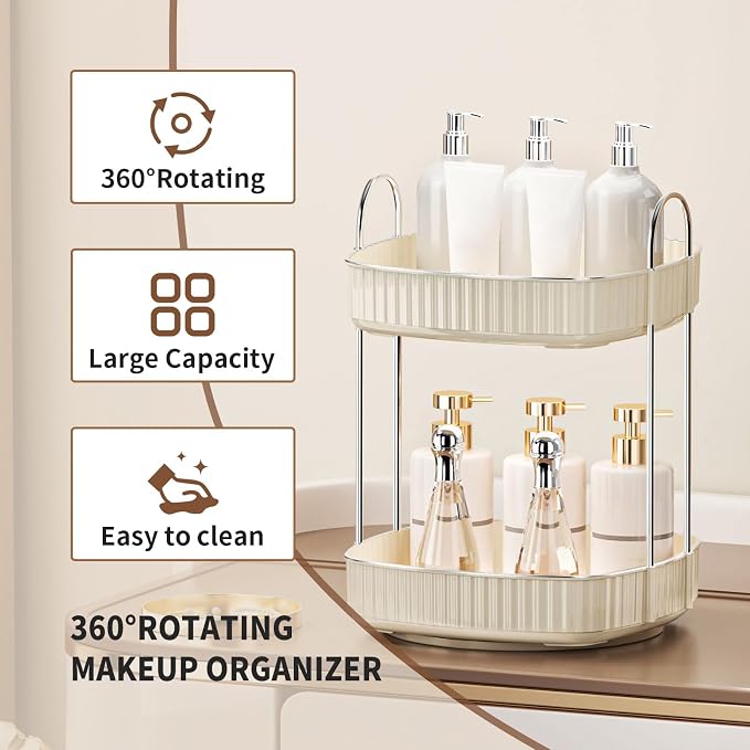 YCIA&DONE 360 Rotating Makeup Organizer - Image 3