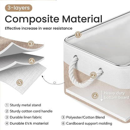 15.7x11.8x8.26 Inch Fabric Large Storage Bins - Image 2