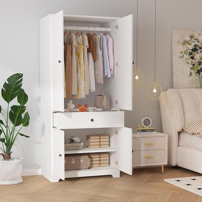 71" Armoire Wardrobe Closet, Bedroom Armoire Clothing Storage Cabinet | 1 by Garvee