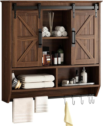 RUSTOWN Farmhouse Bathroom Wall Storage Cabinet by RUSTOWN