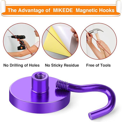 MIKEDE Strong Magnetic Hooks, 120Lbs Heavy Duty Magnetic Hooks - Image 4