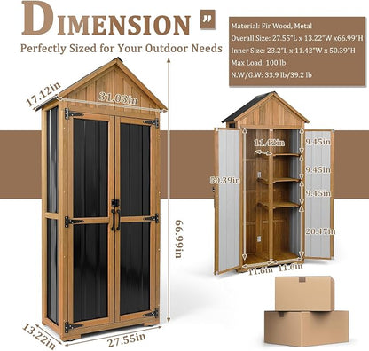 Outdoor Storage Cabinet Waterproof, Outdoor Storage Shed - Image 2