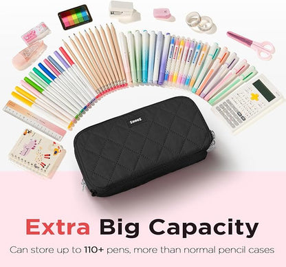 Sooez Large Pencil Case Pouch, Extra Big Pencil Bag - Image 3