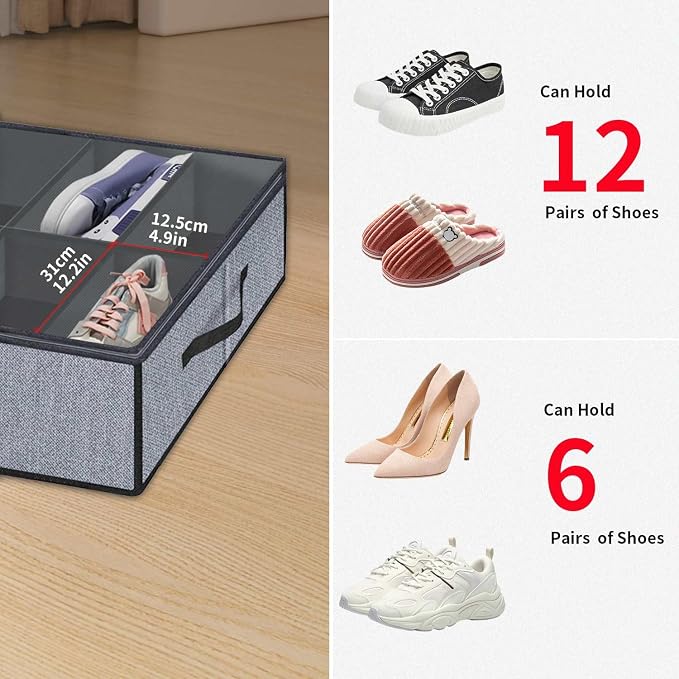Onlyeasy Large Under Bed Shoe Organizer - Image 8