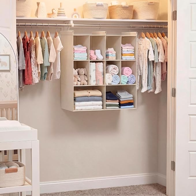 Ofiray-home 3 Tier Hanging Closet Organizer, 10 Compartments Sweater Organizer - Image 2