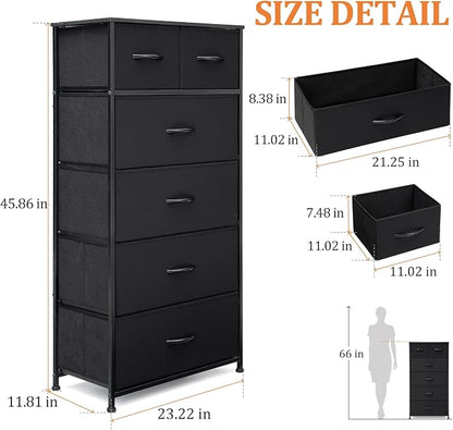 Tall Dresser for Bedroom, Fabric Storage Tower - Image 3