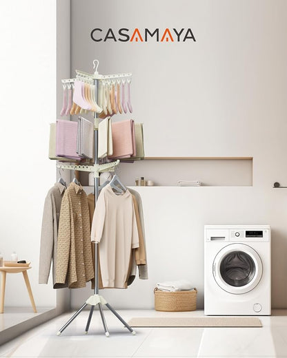 CASAMAYA Clothes Drying Rack Foldable, 79.5 inch 3 Tier Laundry Drying Rack - Image 2