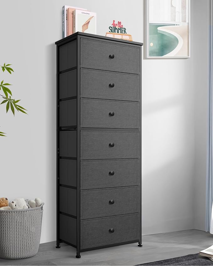 Mifuro Tall Fabric Dresser for Bedroom, Vertical Storage Organizer Tower - Image 2