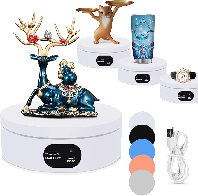 YVV Electric Rotating Display Stand 360°Automatic Mute Photography Rotating by YVV