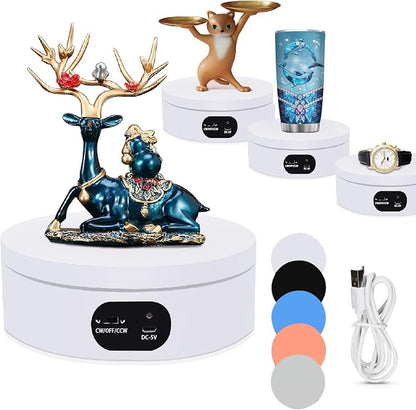 YVV Electric Rotating Display Stand 360°Automatic Mute Photography Rotating by YVV