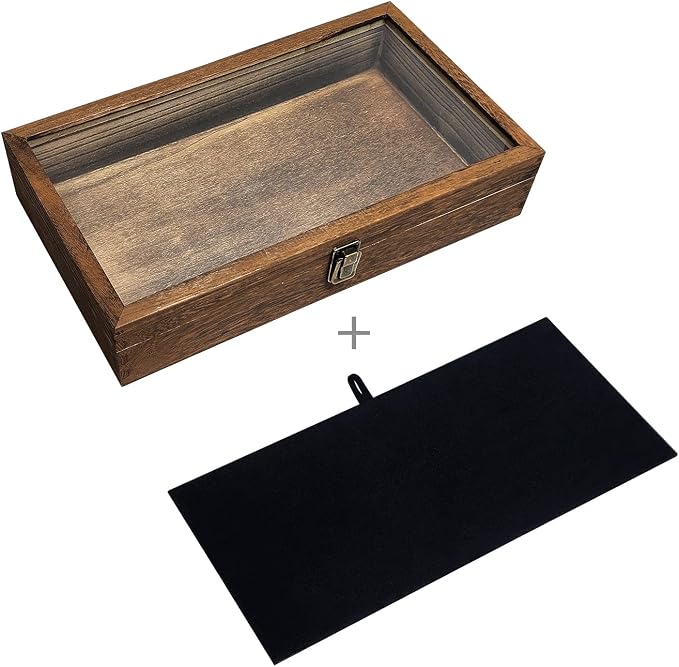 MOOCA Glass Top Wooden Jewelry Display Case - Image 7