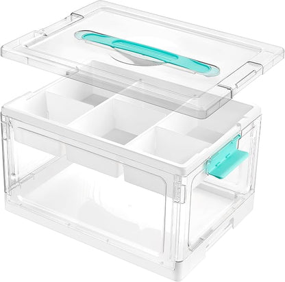 Vtopmart 24 QT Clear Plastic Craft Organizers and Storage Box by Vtopmart