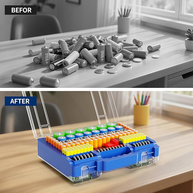 Battery Organizer Storage Holder Box Case - Image 3