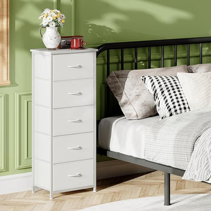 Somdot Tall Dresser for Bedroom, 5 Drawer Storage Cabinet, Steel Frame - Image 2