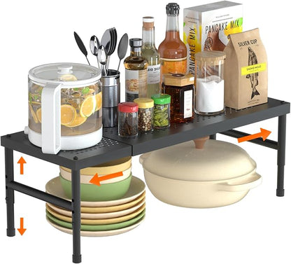 HI NINGER Expandable adjustable stackable kitchen organizer, Spice Racks by WELCOMETOHININGER