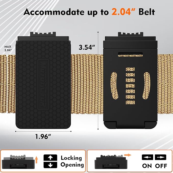 MUTUACTOR 1 PCS Magnetic Tool Belt Clip, Anti-Slip Heavy-Duty Magnetic Mount - Image 8