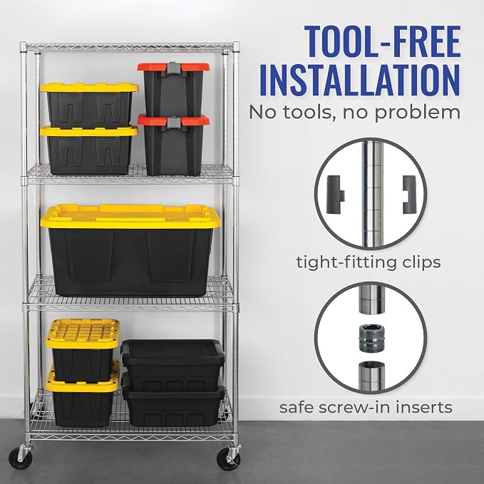 SafeRacks - NSF Certified Storage Shelves, Heavy Duty Steel Wire Unit - Image 4