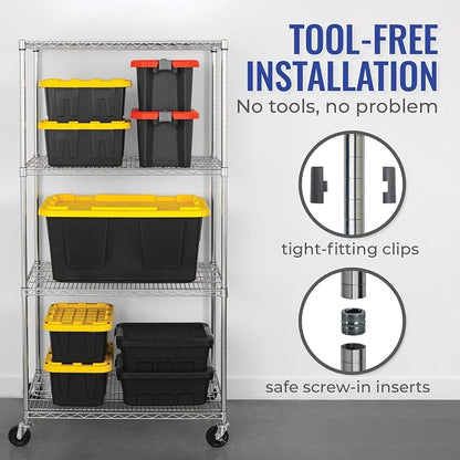 SafeRacks - NSF Certified Storage Shelves, Heavy Duty Steel Wire Unit - Image 4
